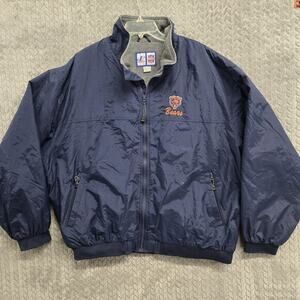 Vintage Logo‎ Athletic Gameday NFL Chicago Bears Jacket Mens Sz 2XL Fleece Lined